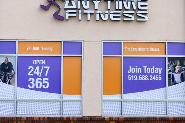 Anytime Fitness StoreFront Window Graphics