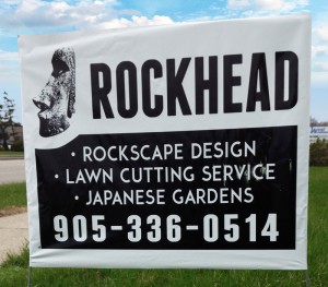 Rockhead Landscape Design Lawn Bag Sign