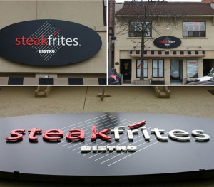 Steak Frites Bistro Dimensional Signage