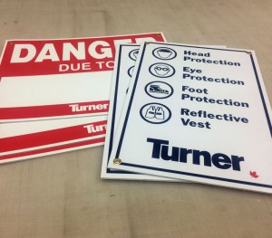 Turner Construction Safety Site Signage