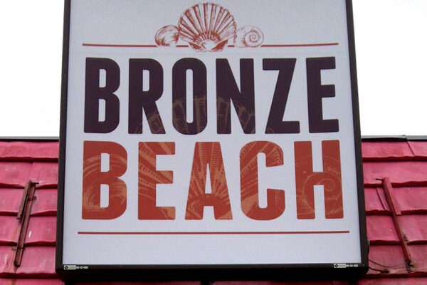 Bronze Beach Backlit Sign